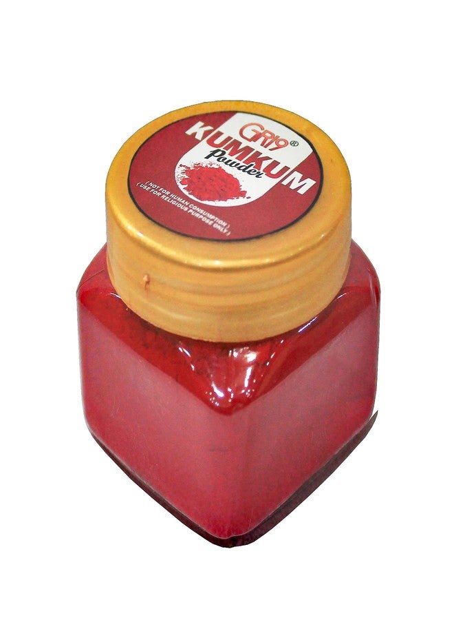 GRI9 Indian Dark Red Pure Kumkum Powder (Sindoor, Kumkuma, Kum Kum) For Makeup, Pooja And Other Hindu Rituals (Dark Red, 1.77 Ounces) - Image 2